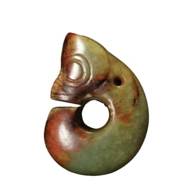 A JADE CARVING OF PIG-DRAGON