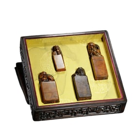 FOUR CARVED TIANHUANG SEALS