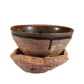 A CHINESE JIAN HARES FUR TEA BOWL