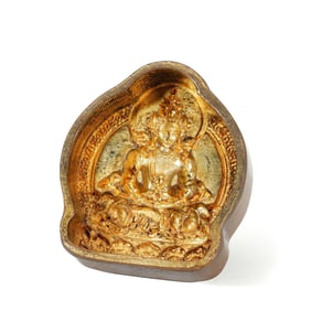 A TIBETAN BRONZE TSA-TSA MOLD OF AMITAYUS