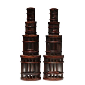 PAIR BAMBOO CRICKET CAGES