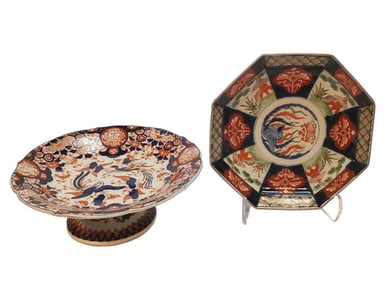 TWO VERY UNUSUAL JAPANESE PLATES, MEIJI PERIOD