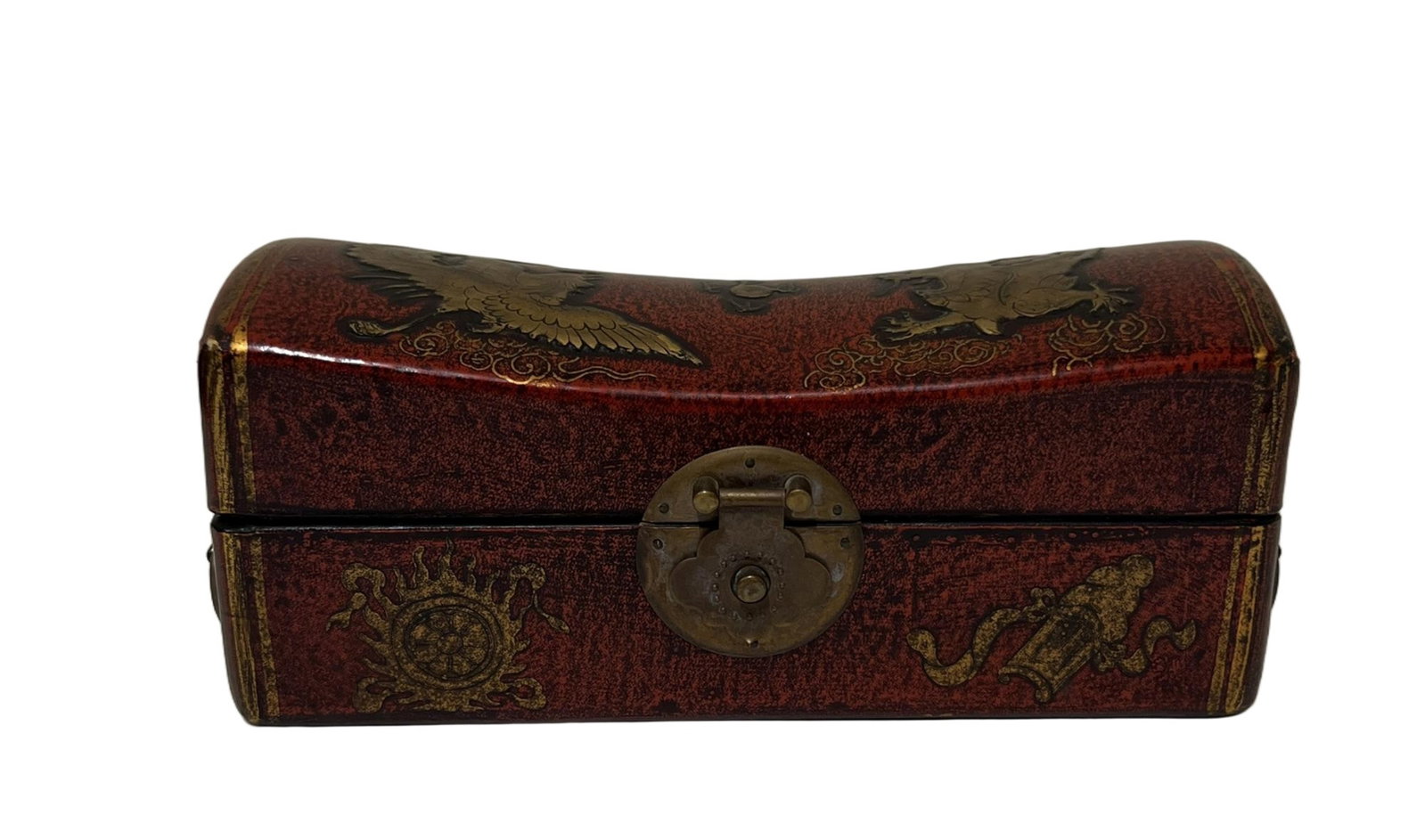 A PAINTED LACQUER AND GILT BOX WITH COVER (1 of 13)