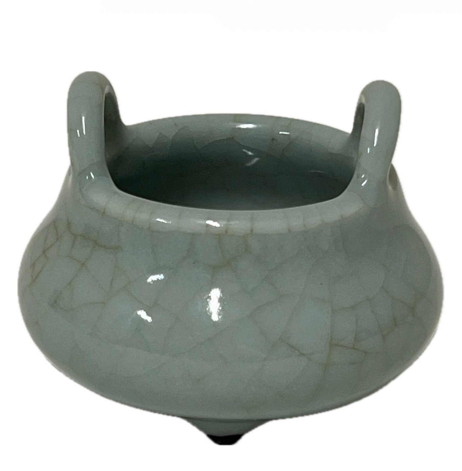 A GE-WARE TRIPOD CENSER WITH QIANLONG MARK (1 of 12)