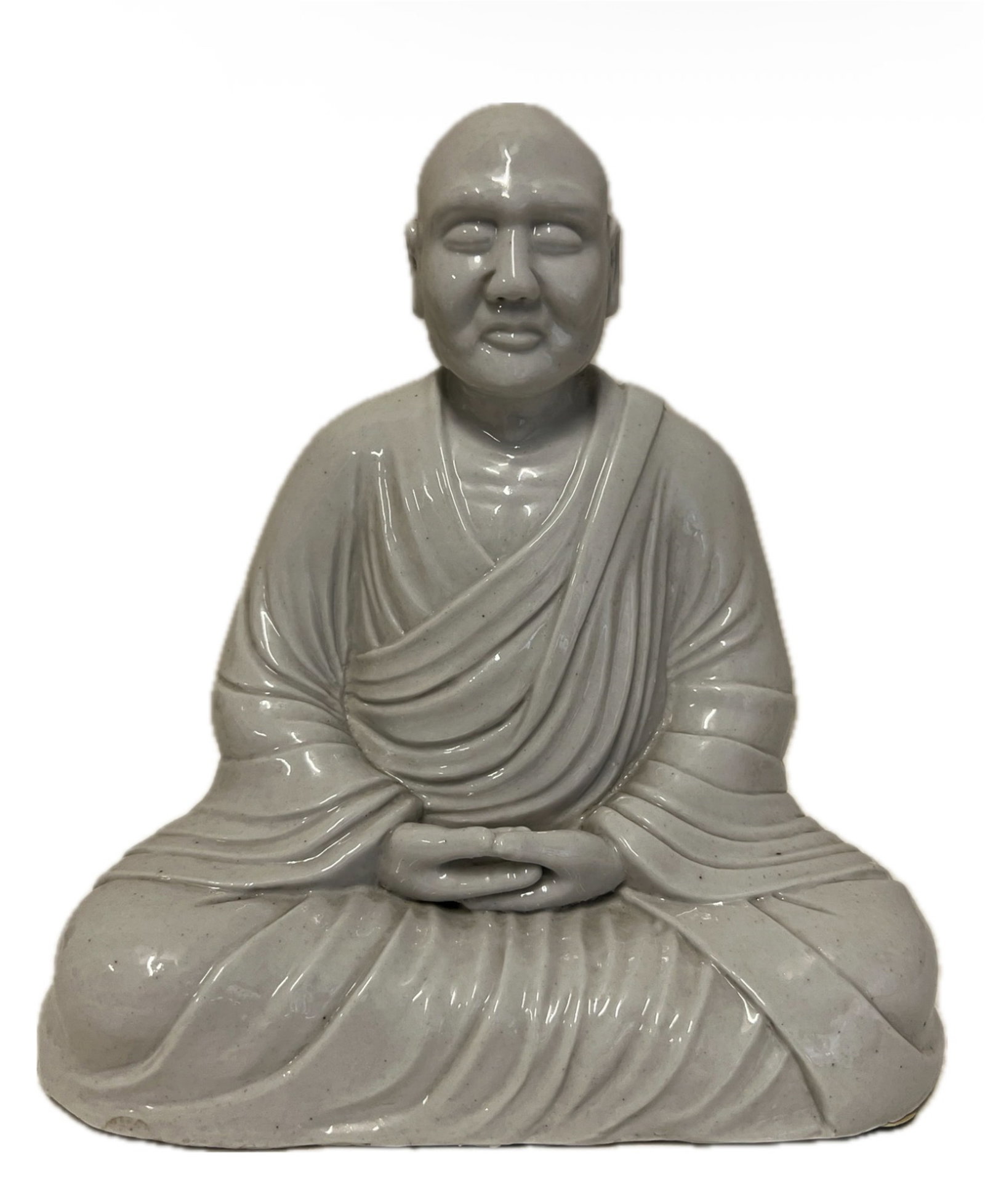 A CLAIR-DE-LUNE SEATED LUOHAN (1 of 9)