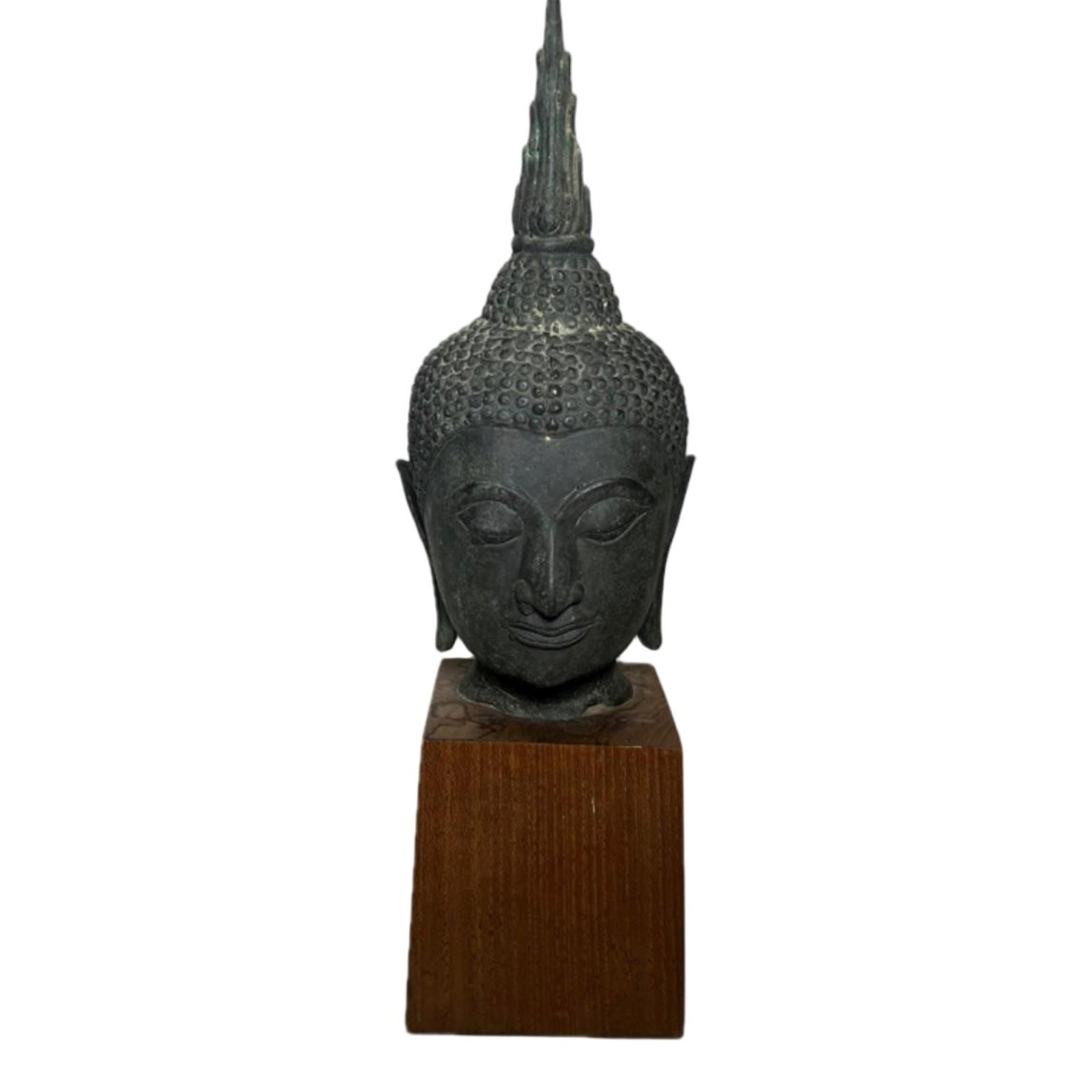 A BRONZE BUDDHA HEAD (1 of 8)