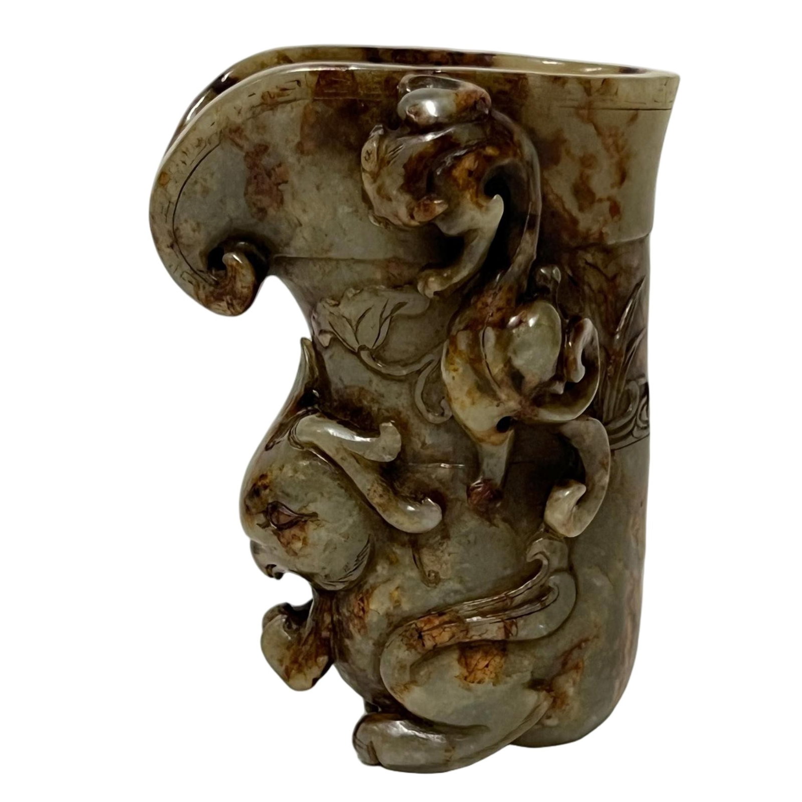 A CARVED JADE LIBATION CUP (1 of 14)