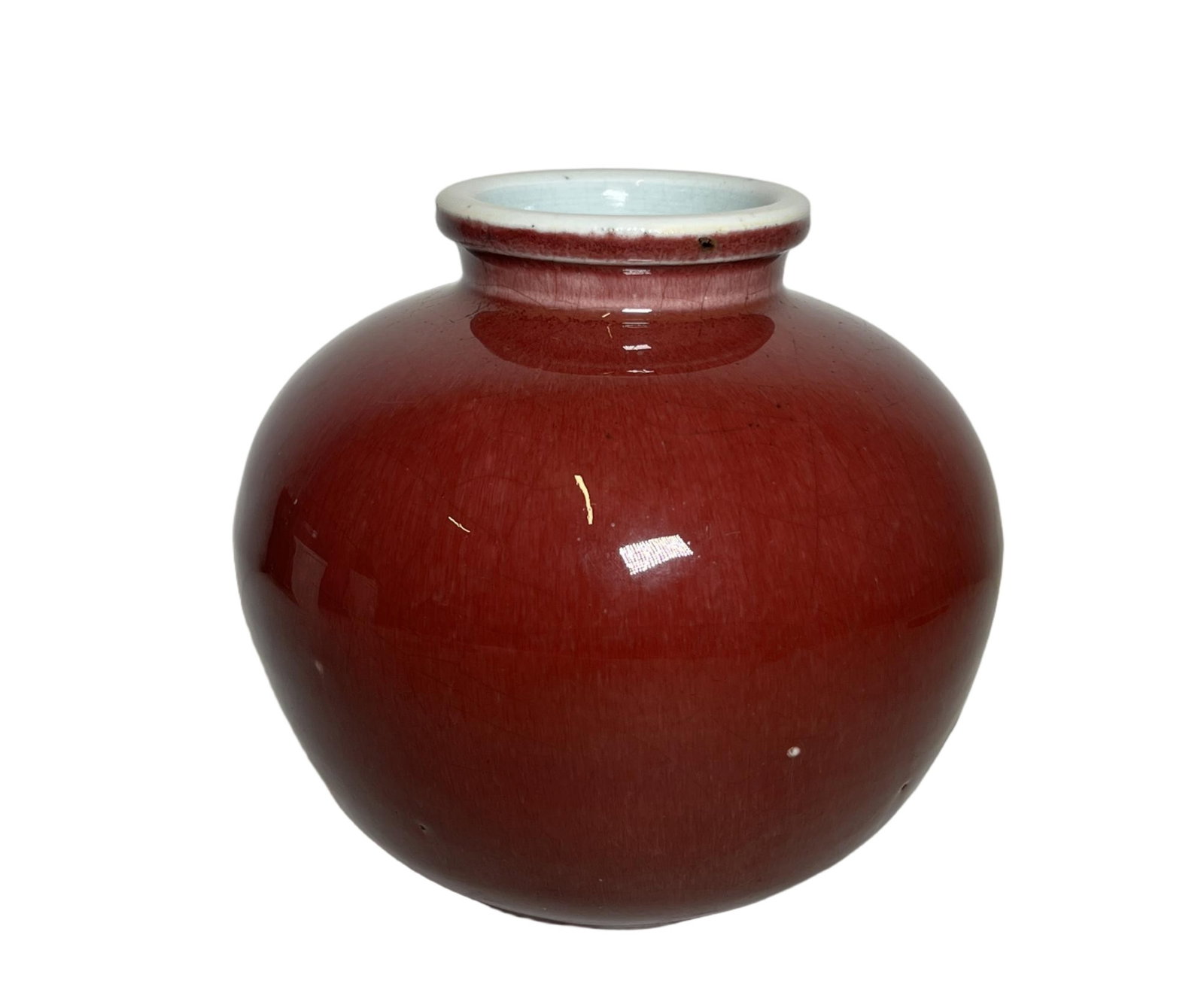 A PEACH BLOOM GLAZE JAR (1 of 9)