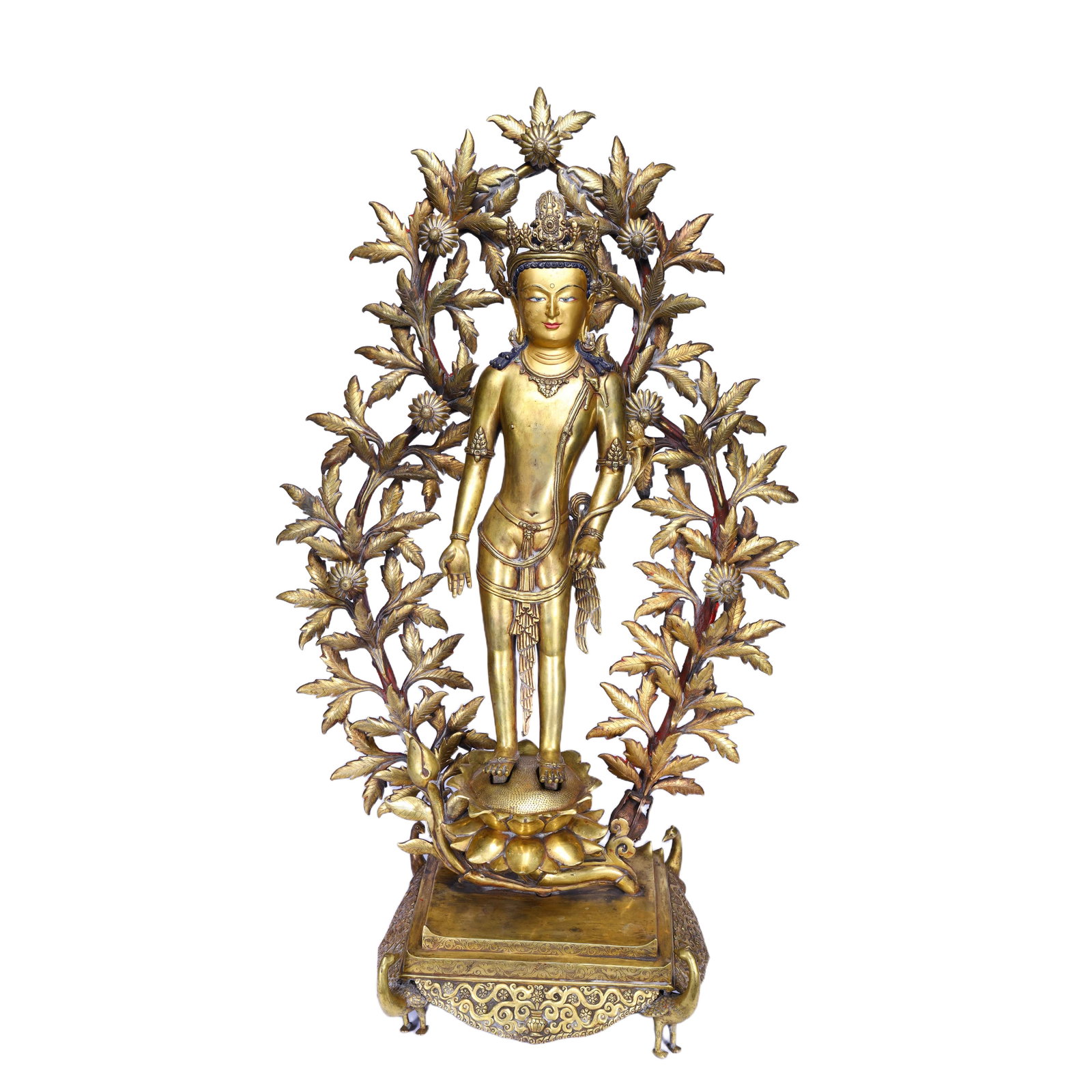 A BRONZE-GILT FIGURE OF PADMAPANI (1 of 10)