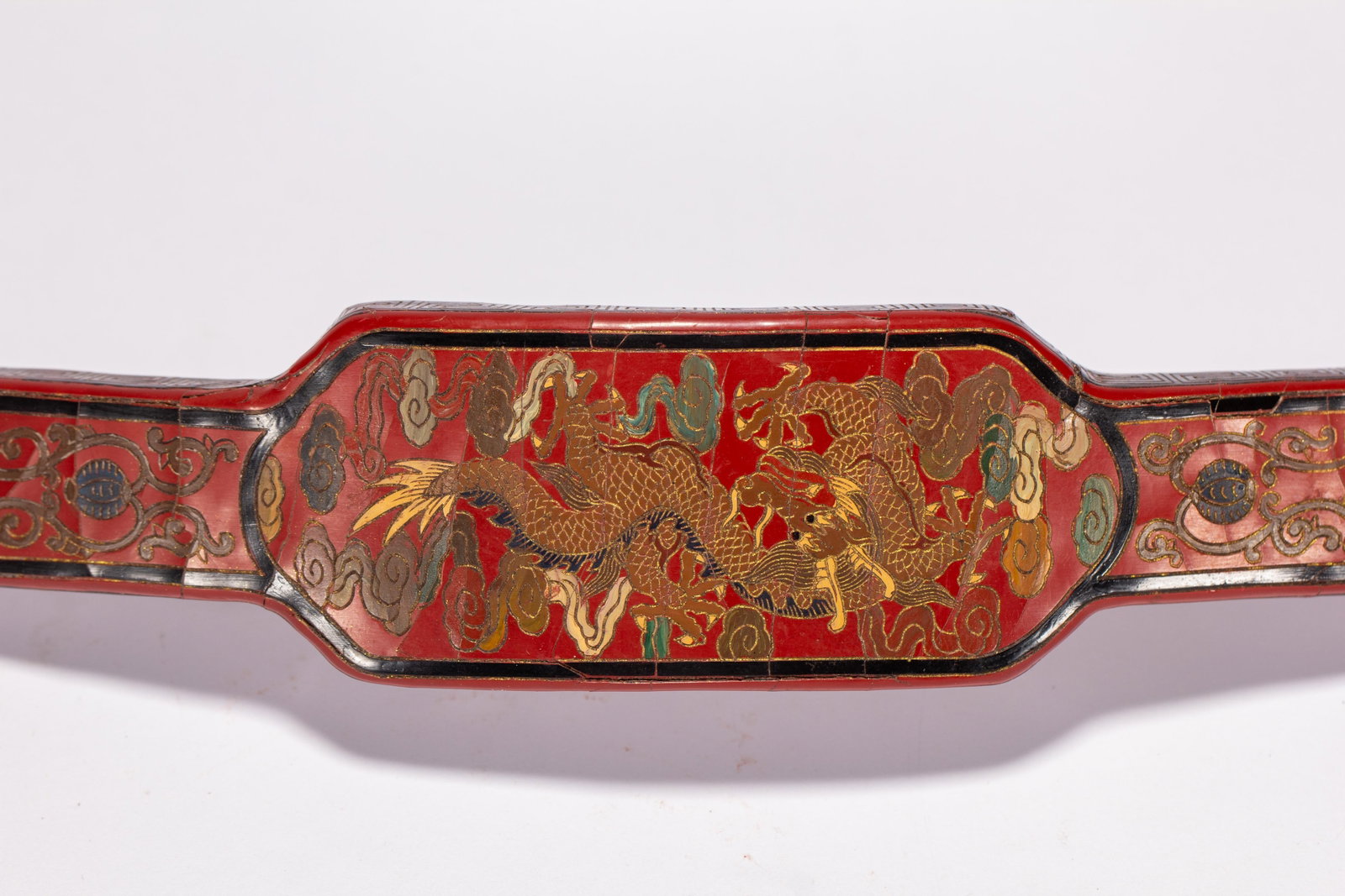 A POLYCHROME PAINTED LACQUER RUYI SCEPTER - 3