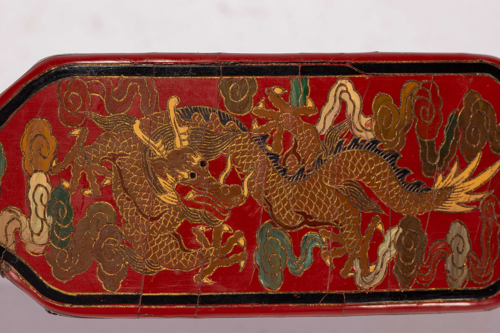 A POLYCHROME PAINTED LACQUER RUYI SCEPTER - 8