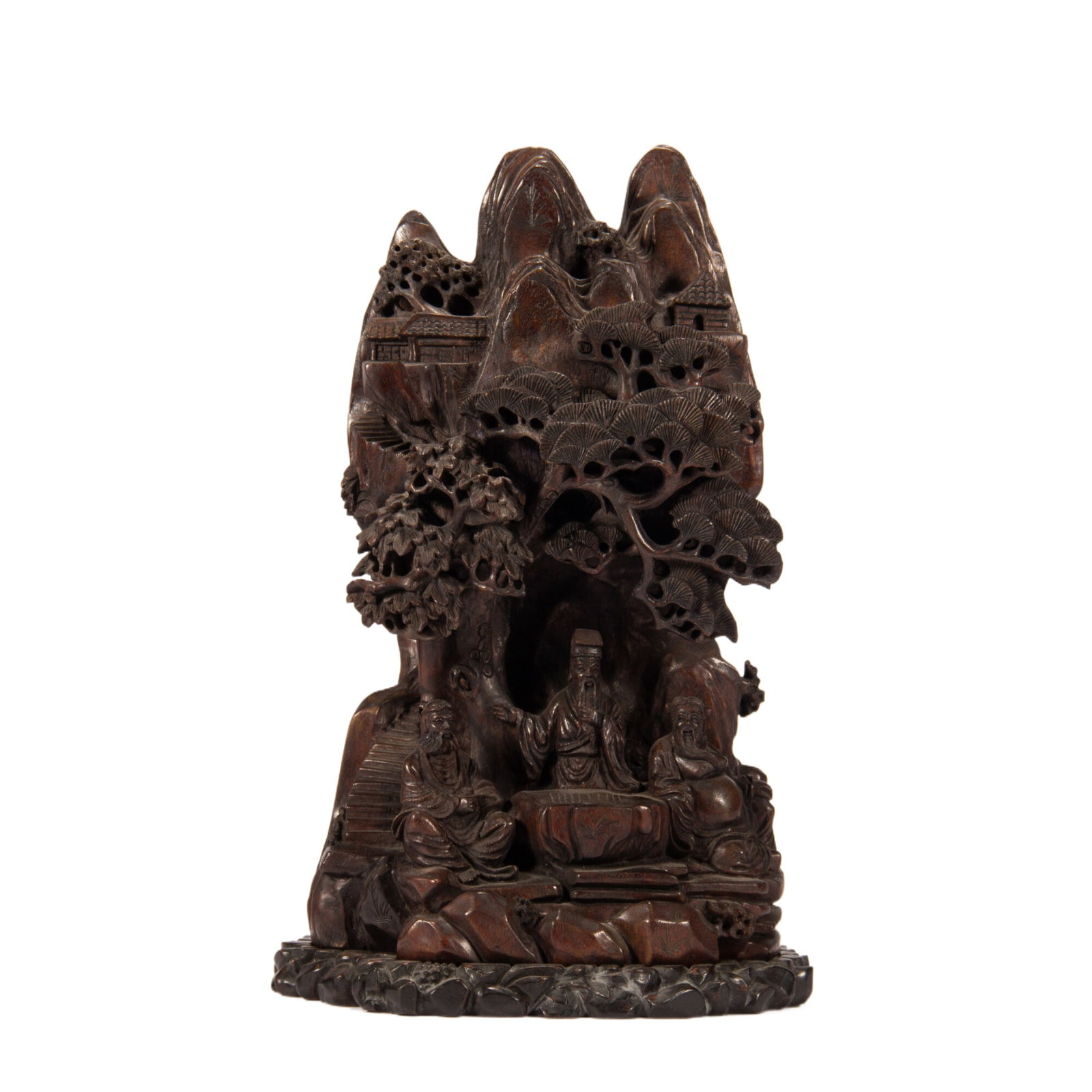 A CARVED ALOES-WOOD CHENXIANG DECORATION (1 of 12)