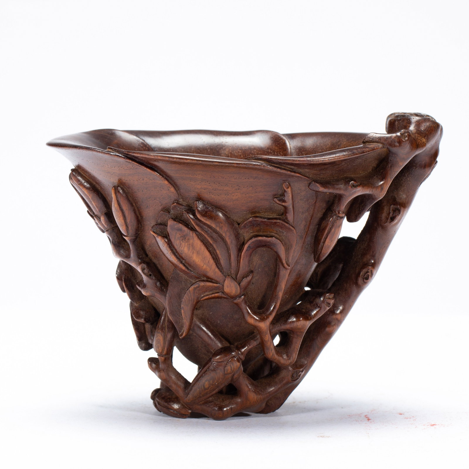 A CARVED BAMBOO LIBATION CUP (1 of 8)