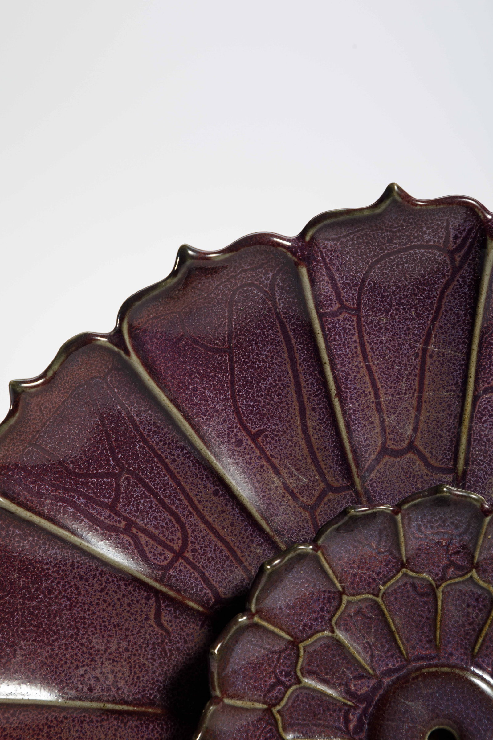 A JUN-WARE LOBED PLATE - 4