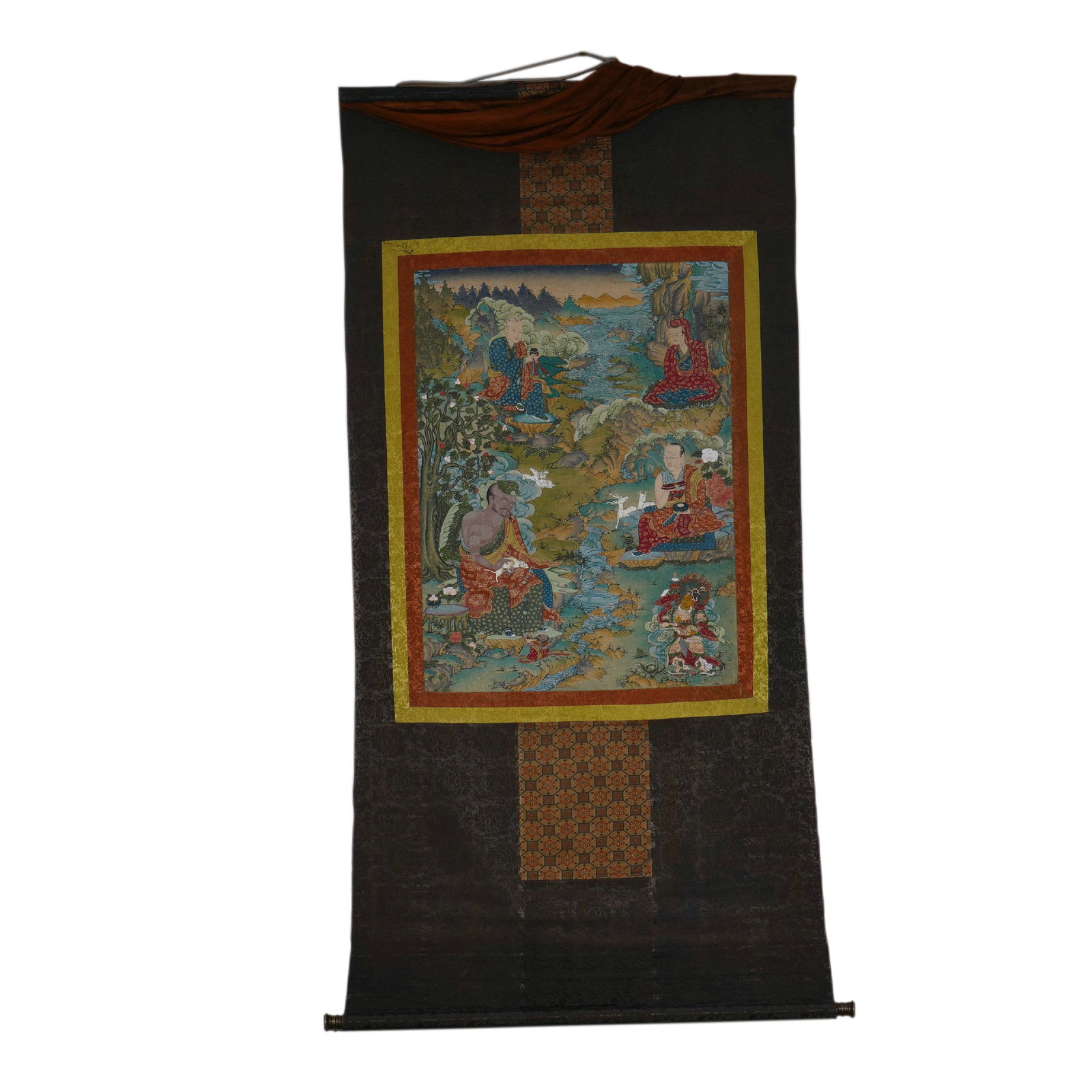 A TIBETAN THANGKA OD MASTER AN SIDDHA (1 of 12)