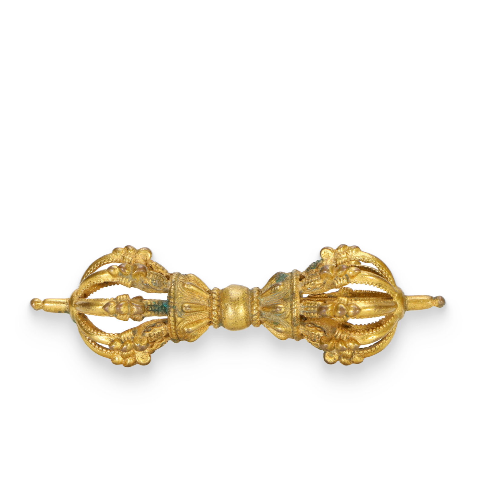 A BRONZE-GILT VAJRA (1 of 6)