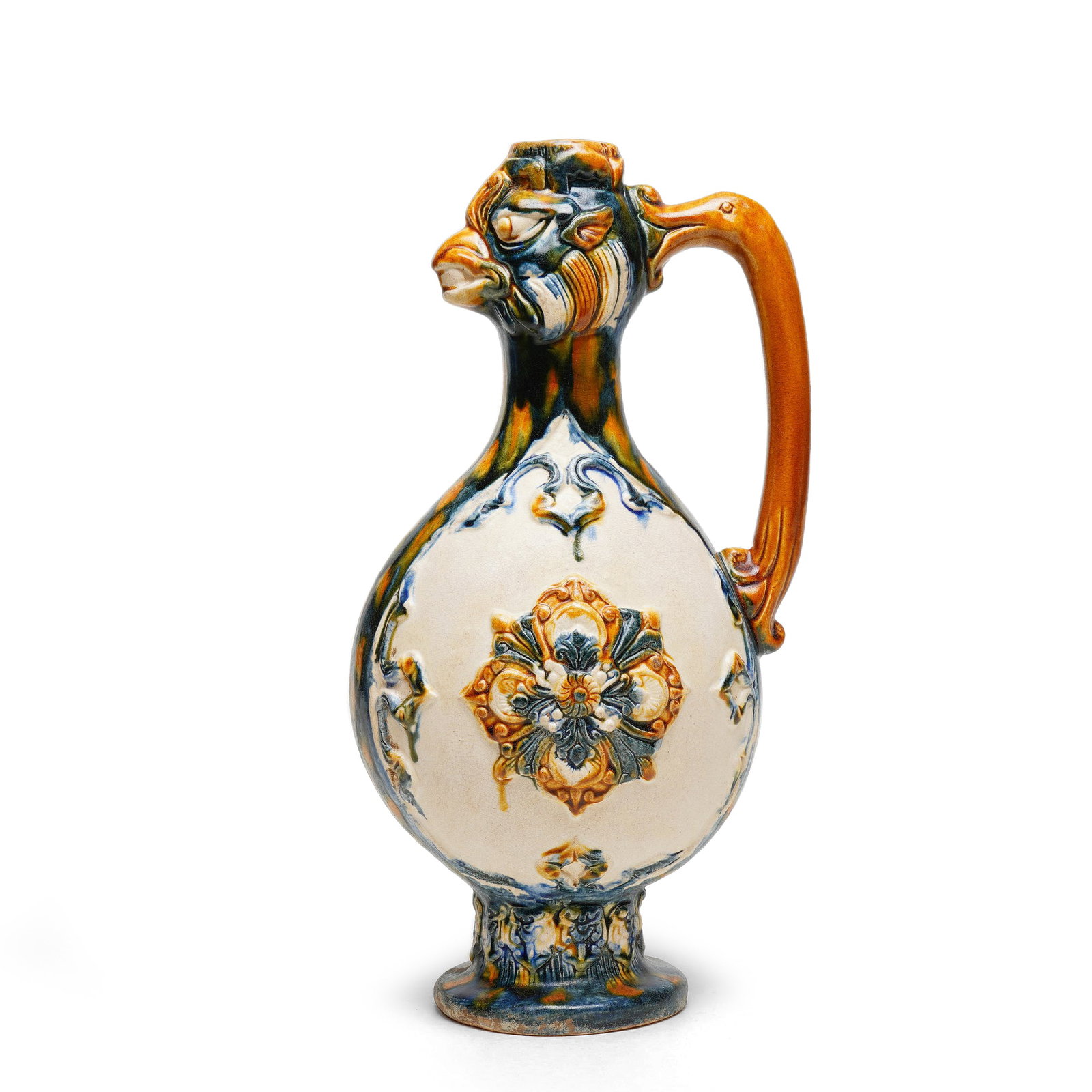 A SANCAI-GLAZED PHOENIX-HEAD EWER (1 of 10)