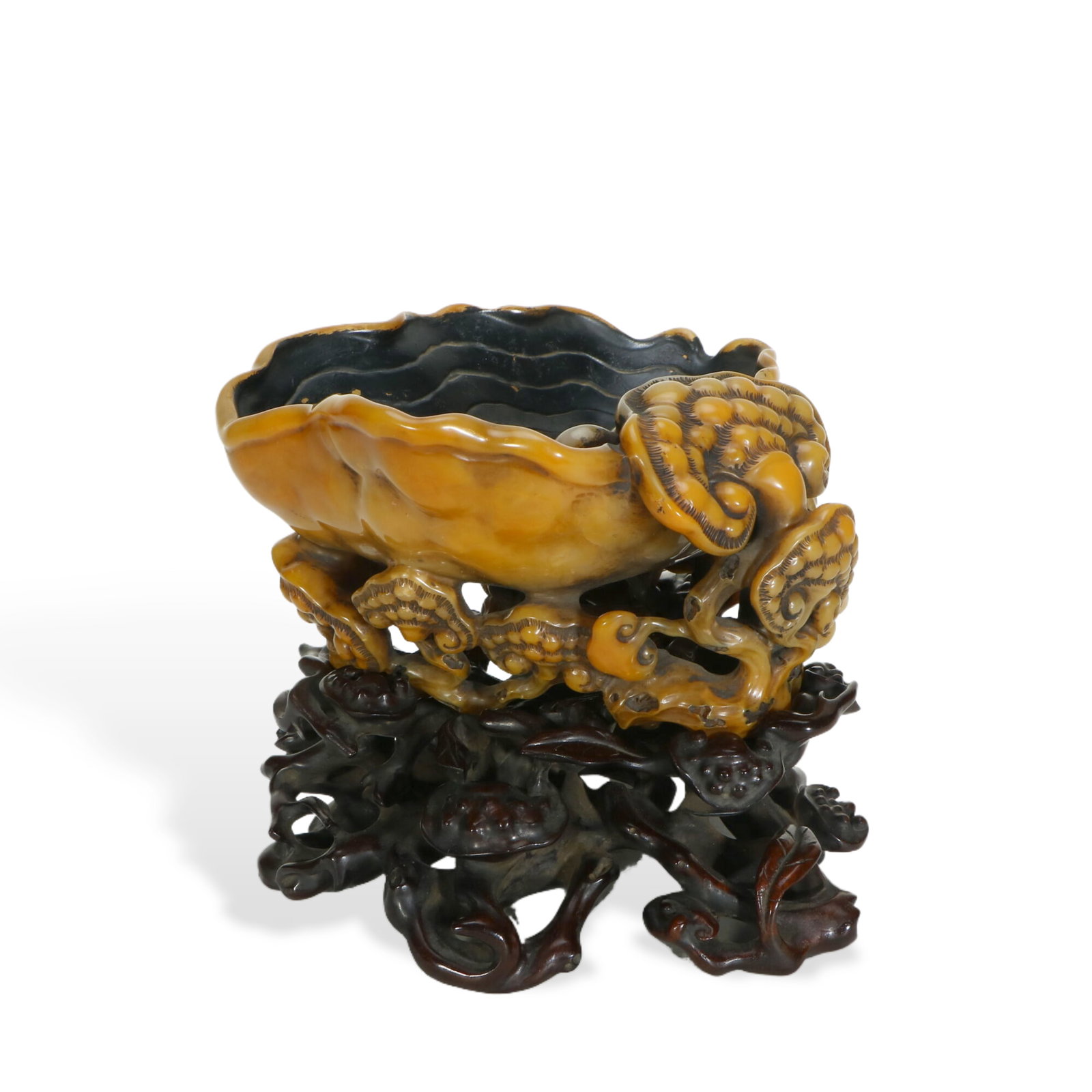 A CARVED SHOUSHAN STONE LITERATI ROCK (1 of 7)