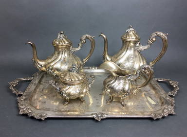 5 pc 800 silver tea set (1 of 10)