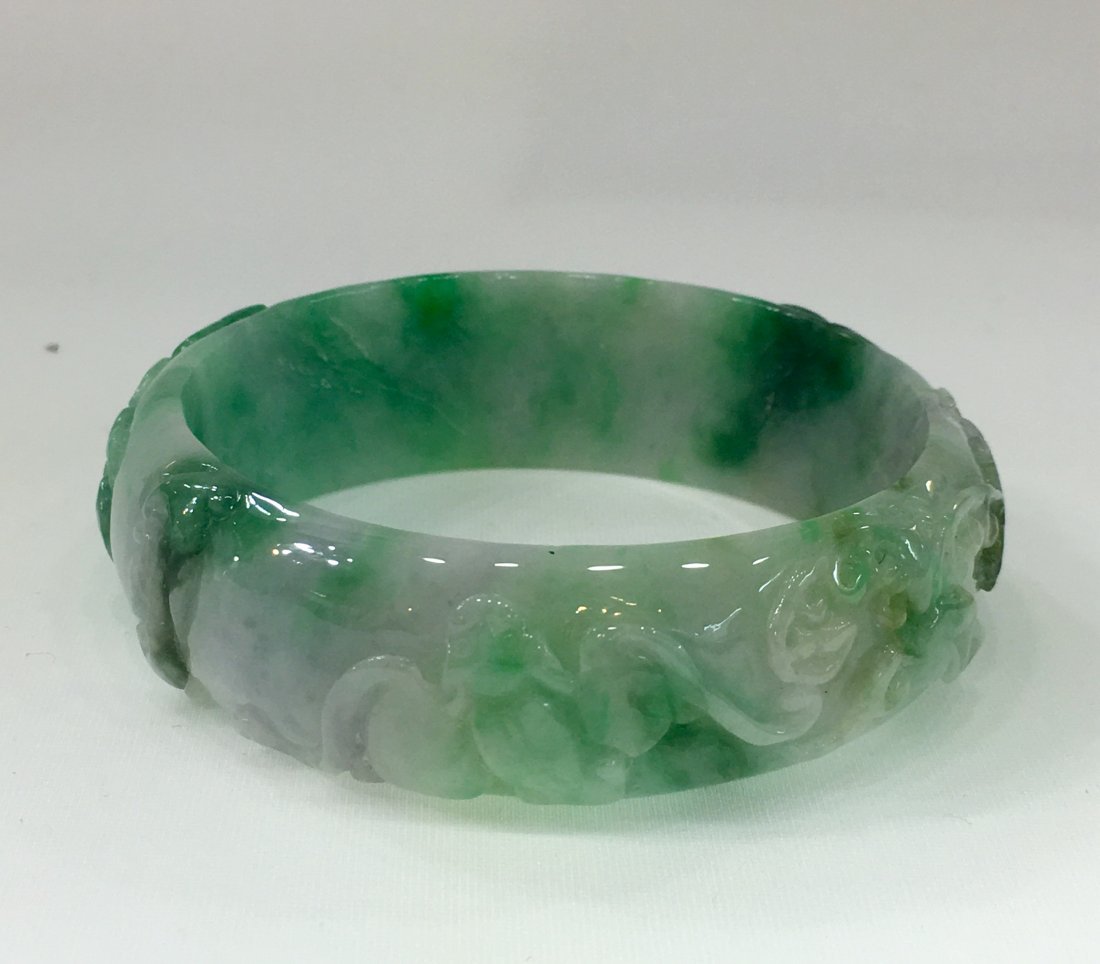 Natural Untreated Jadeite Jade Bangle.