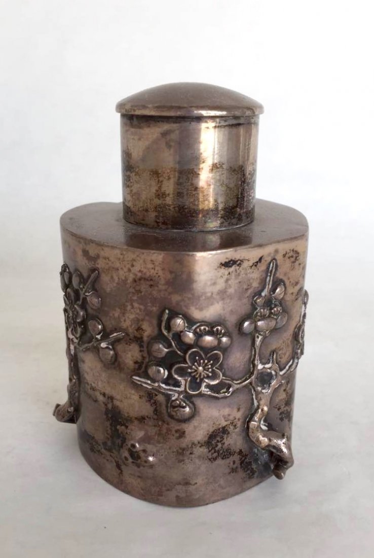 A Chinese Silver Tea Box 19th C. (1 of 6)