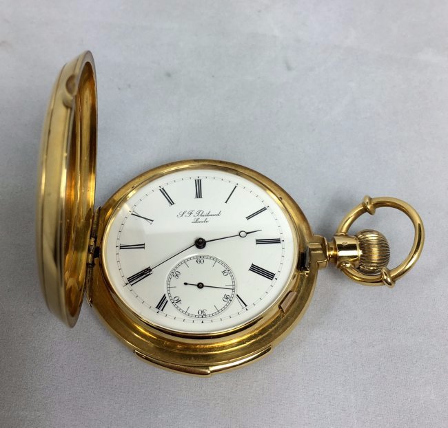 Thiebaud 18k Minute Repeating Hunter Case Pocket Watch (1 of 8)