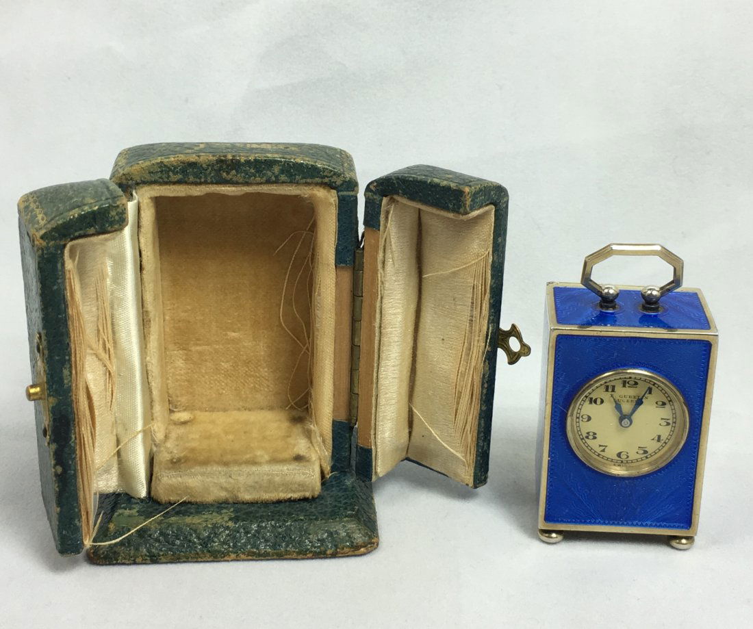 Rare E. Gubelin Lucerne Silver Clock (1 of 7)