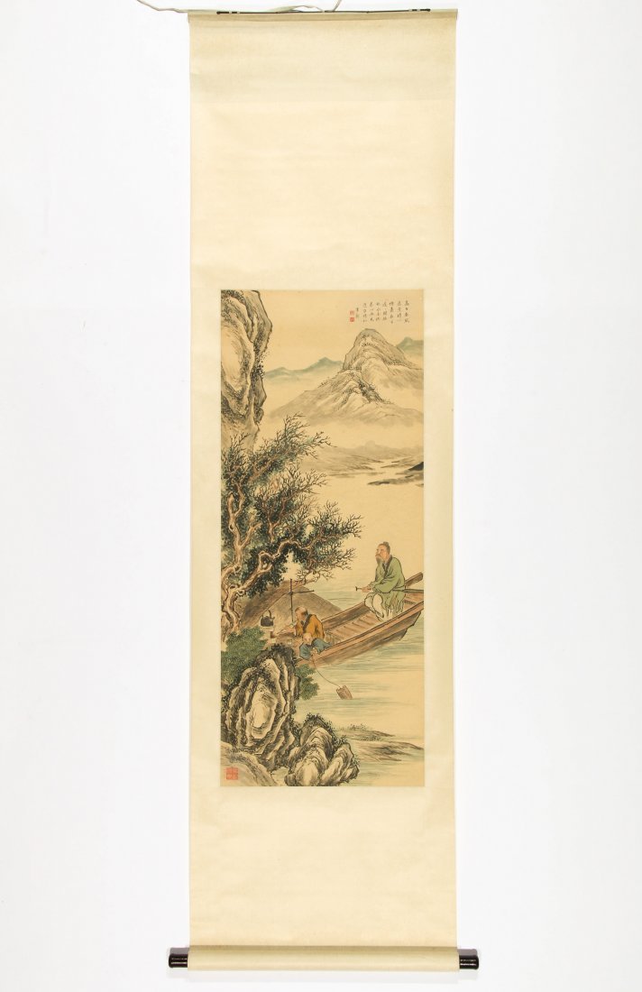 Chinese Hand Painted Calligraphy Scroll Signed YunZhang (1 of 6)