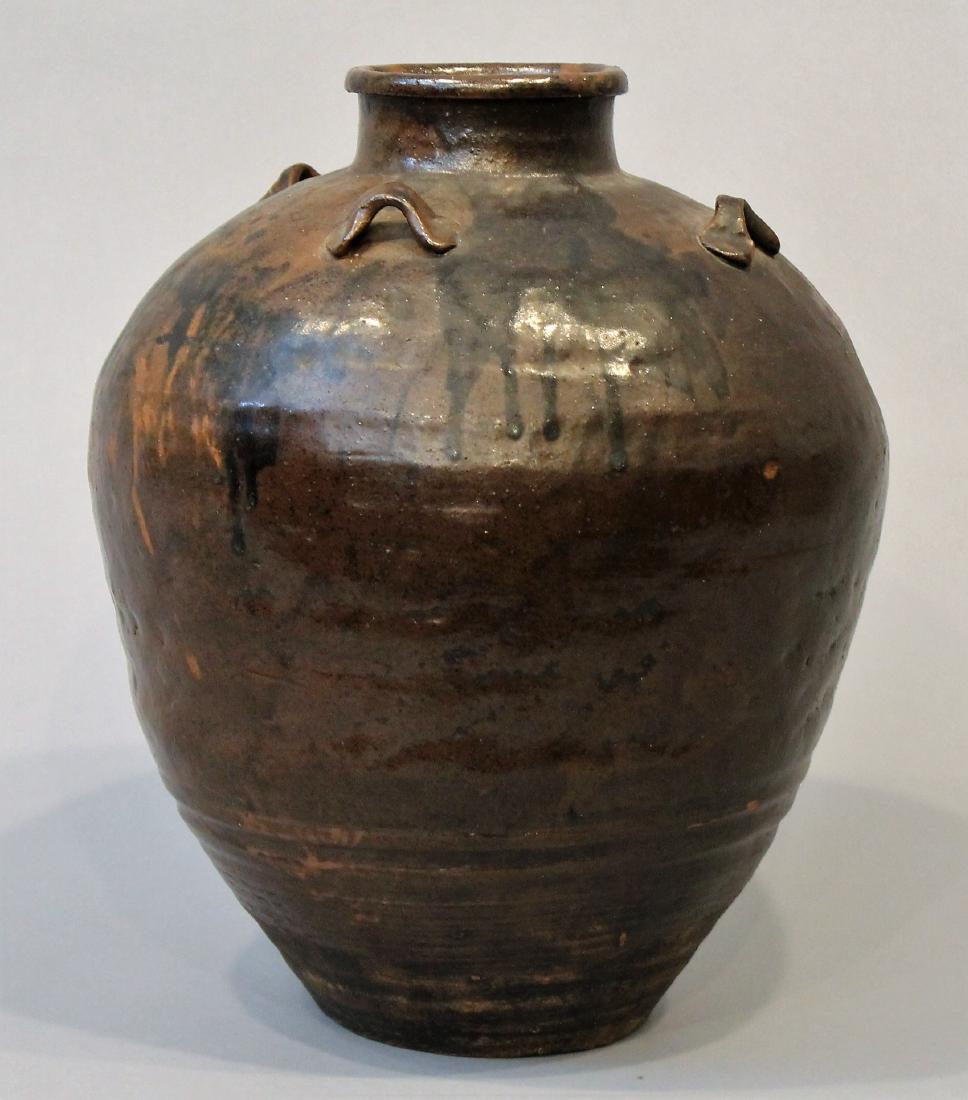 Japanese Pottery Vase with Loop Handles (1 of 5)