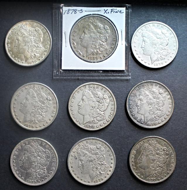 9 Morgan Dollars (1 of 2)