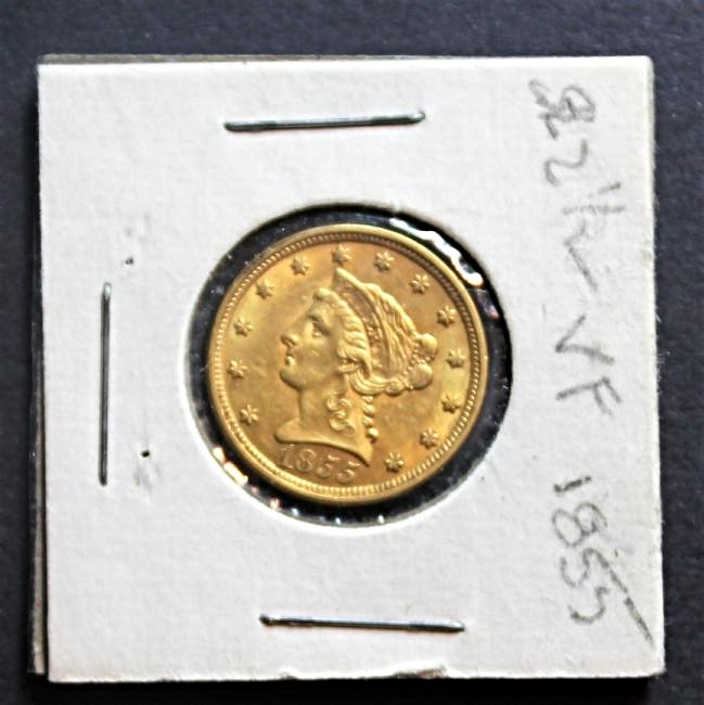 1855 Gold Two and a Half Dollar Coin (1 of 2)