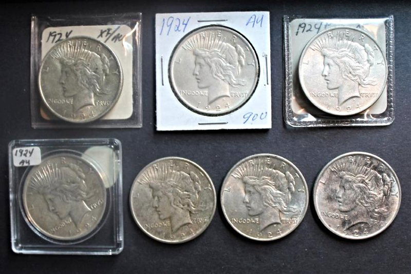 7 Peace Dollars (1 of 2)