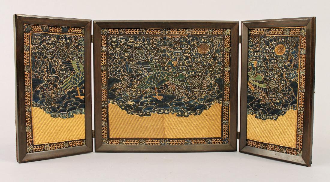 19th Century Chinese Framed Rank Badge (1 of 6)