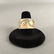 14K Gold Textured Ring with Diamond Design