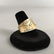 14K Gold Textured Ring with Diamond Design - 2