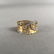 14K Gold Textured Ring with Diamond Design - 3