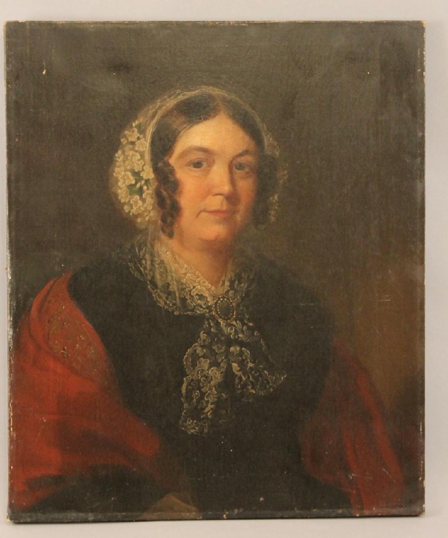 Portrait of a Mary Pearce O/C: Portrait of a Woman O/C marked on reverse Mary Pearce / Chadwick, Grove Hill Camberwell. 27"H x 23"W