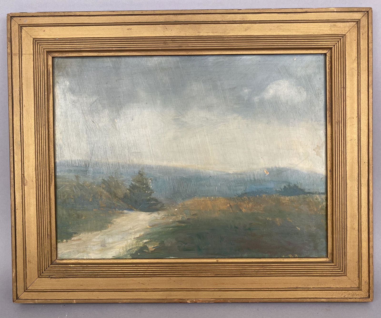 Landscape of a Road Leading into the Distance Oil on (1 of 4)