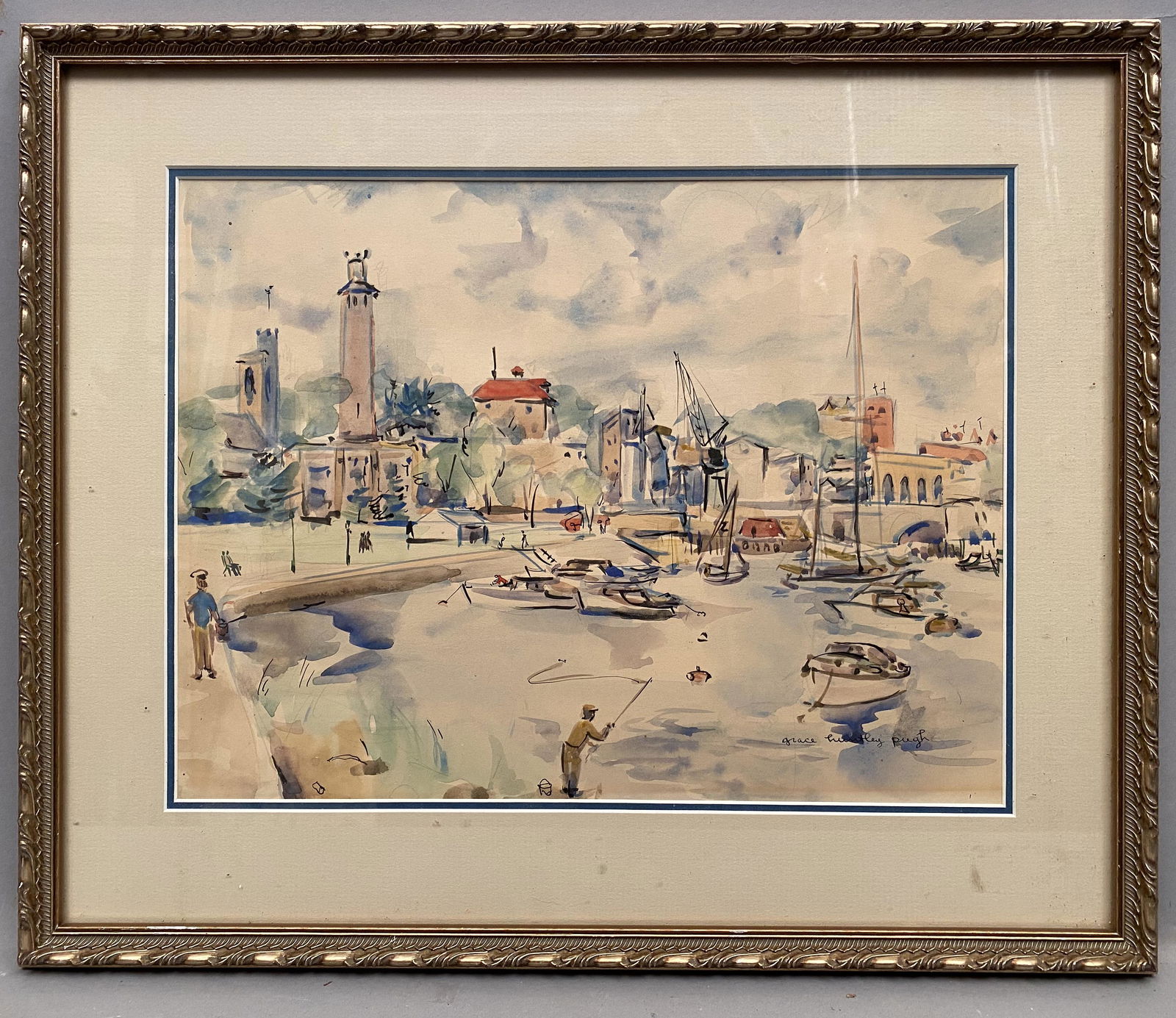 Grace Huntley Pugh Waterside Fishing Scene (1 of 5)