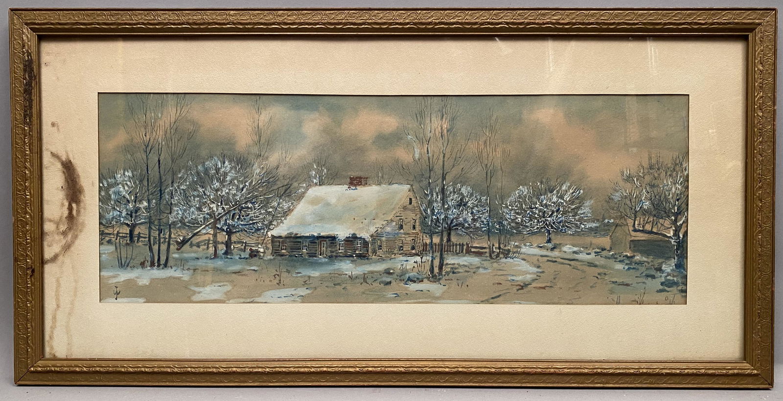 Watercolor Saltbox House Scene (1 of 5)