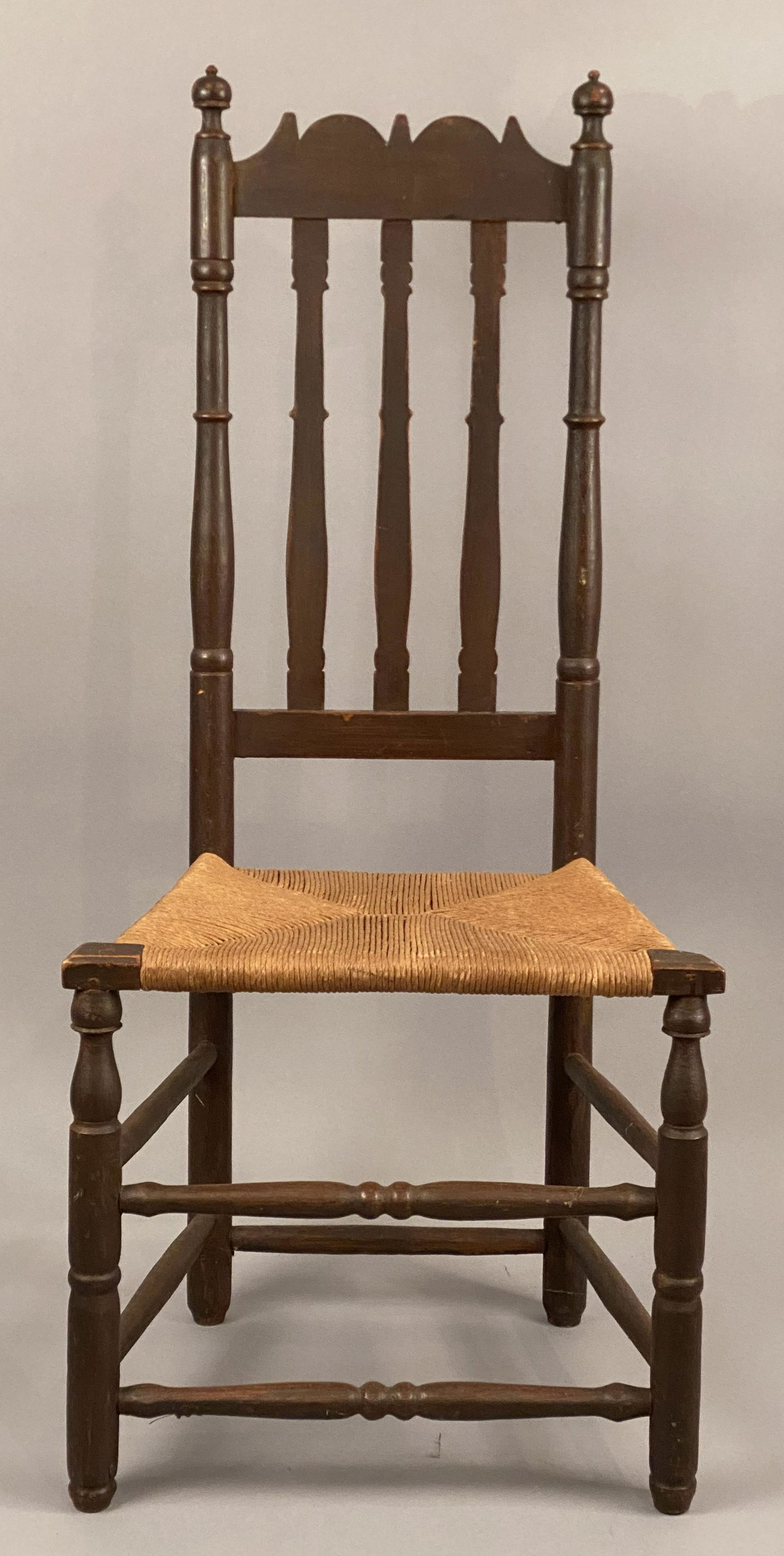 18th C Banister Back Side Chair in Paint (1 of 7)