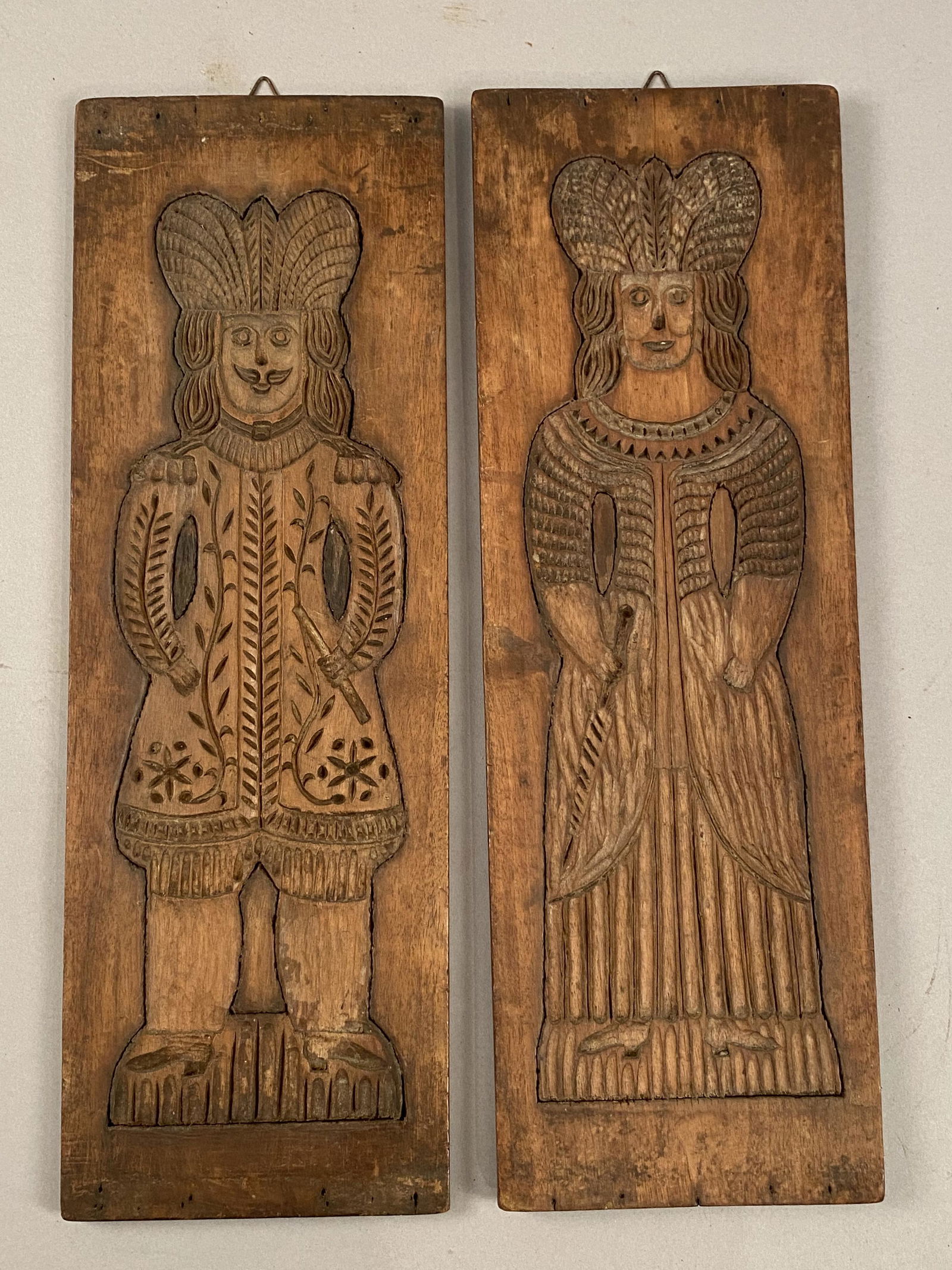 Pair of Large Cookie Molds of a Man and Woman (1 of 6)