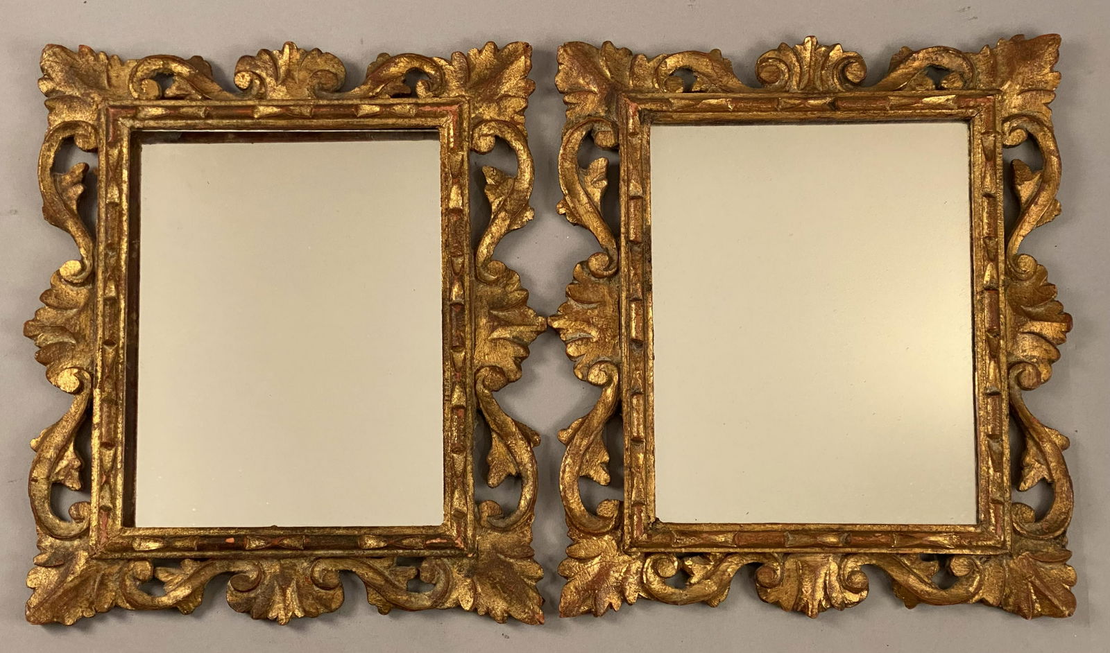 Pair of Mirrors w/Ornate Carved & Gilded Frames (1 of 4)