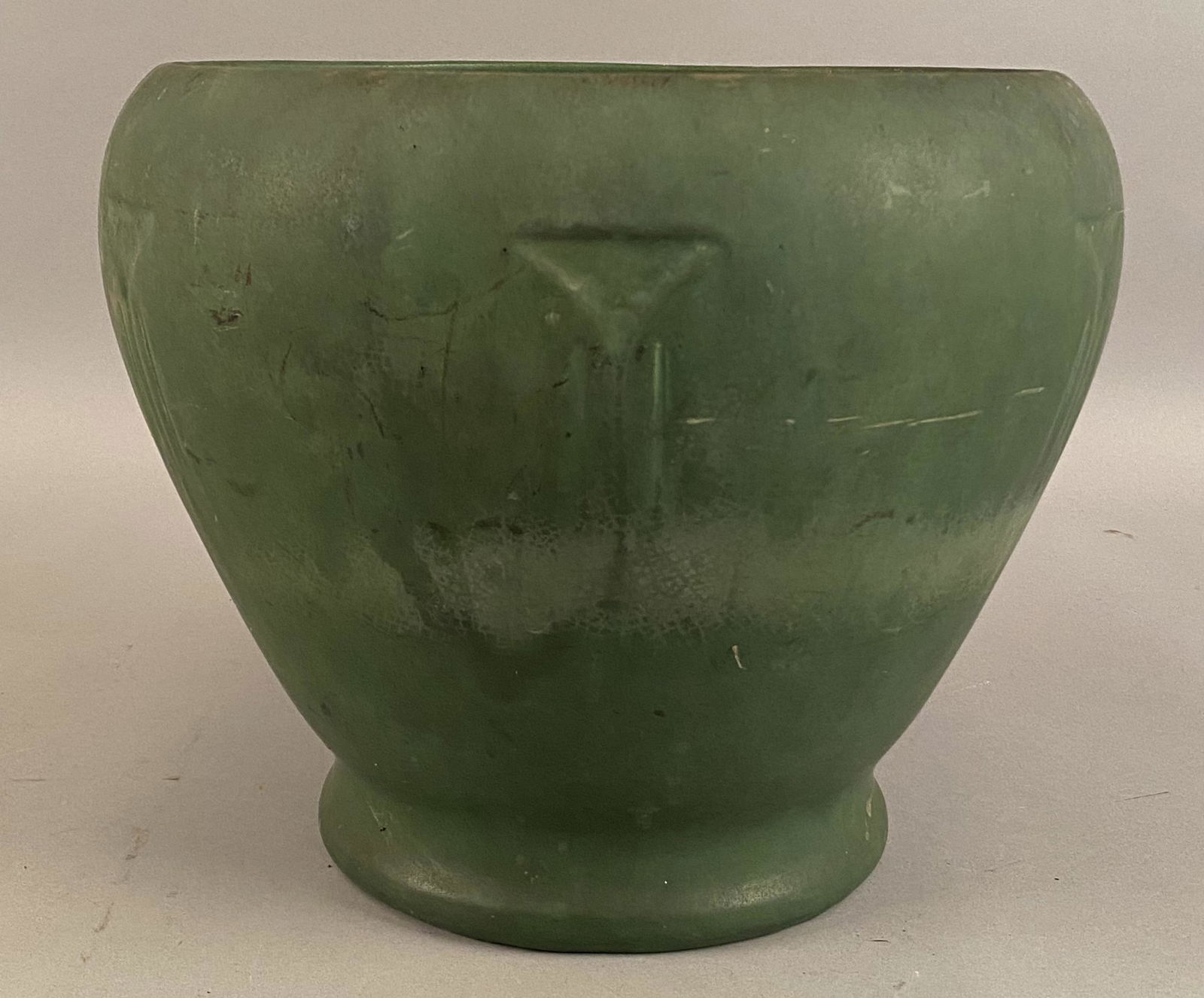 Owens Pottery #745 Matte Green Vase (1 of 5)