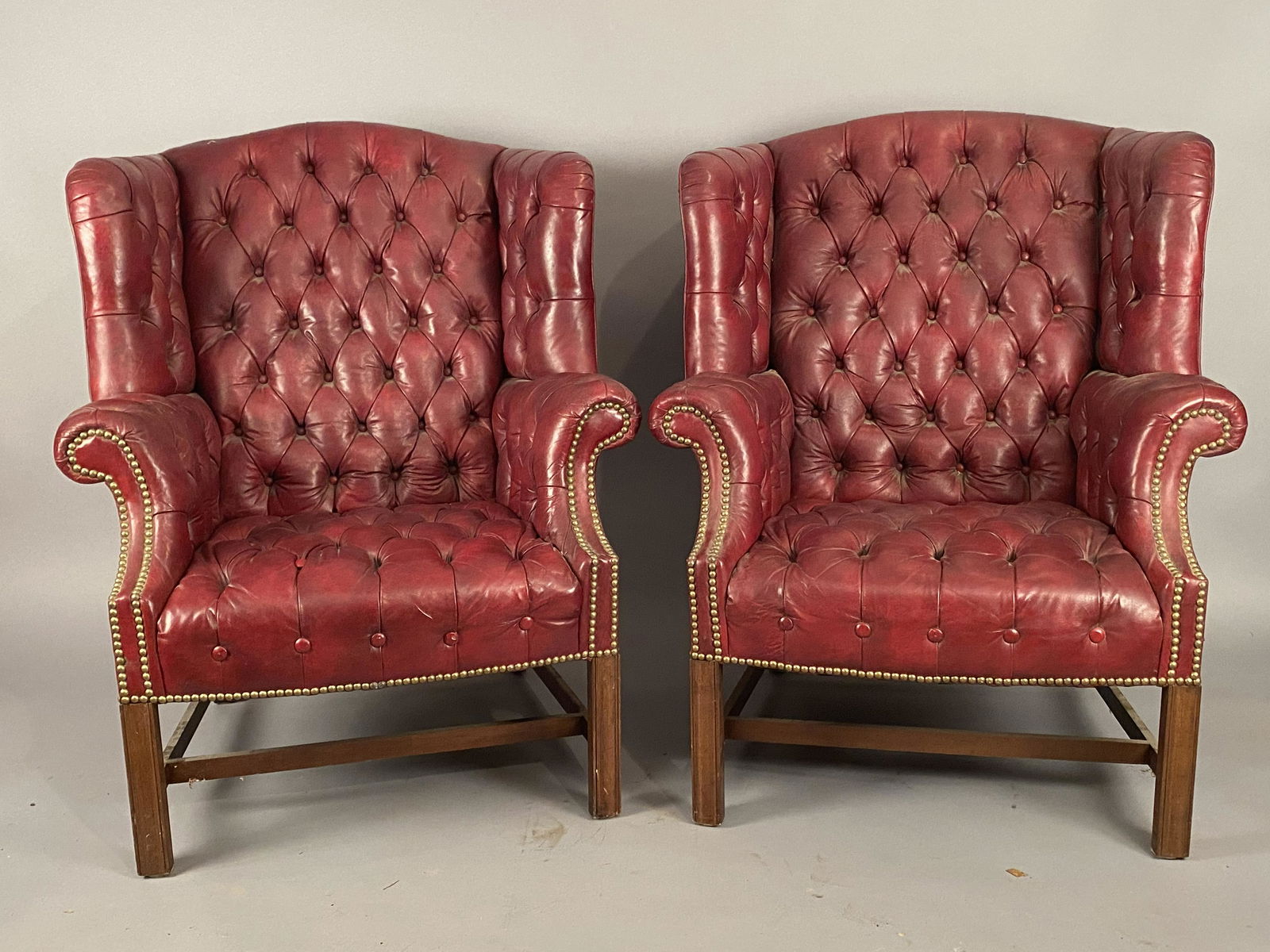 Pair Drexel Heritage Chippendale Style Wing Chairs (1 of 9)