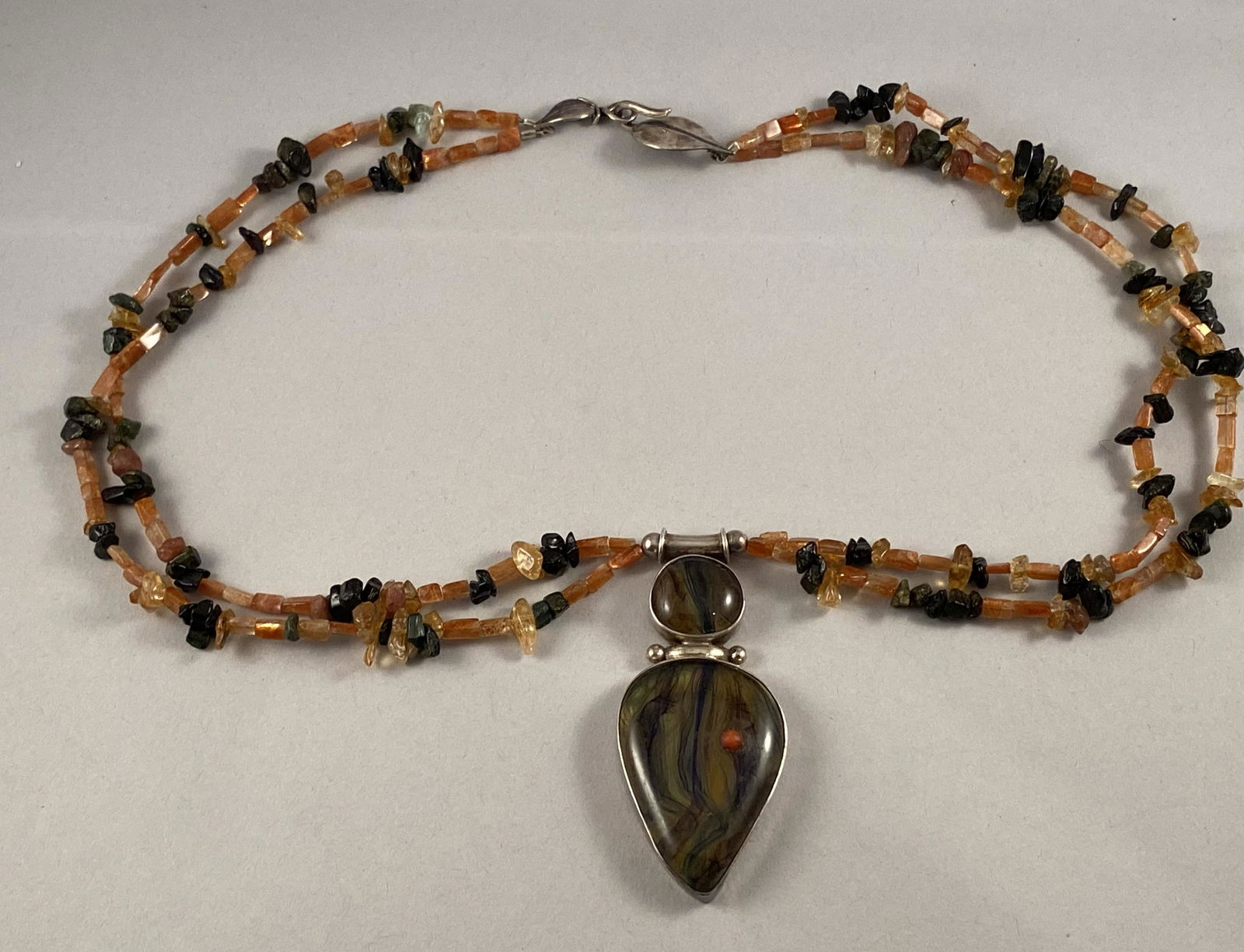 Multicolored Translucent Pendant-Sterling Setting (1 of 8)