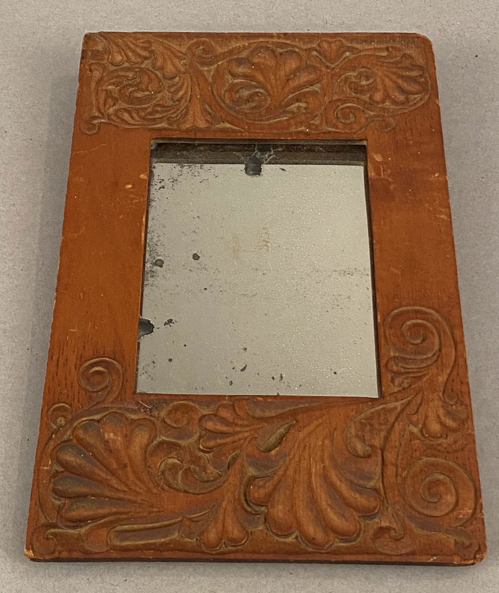 Miniature Mirror w/Carved Frame (1 of 4)