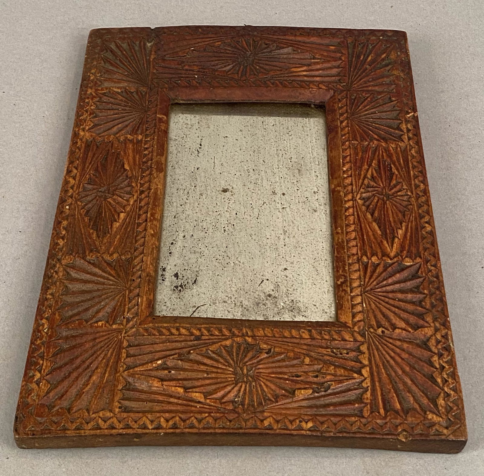 Miniature mirror w/Chip Carved Frame (1 of 5)