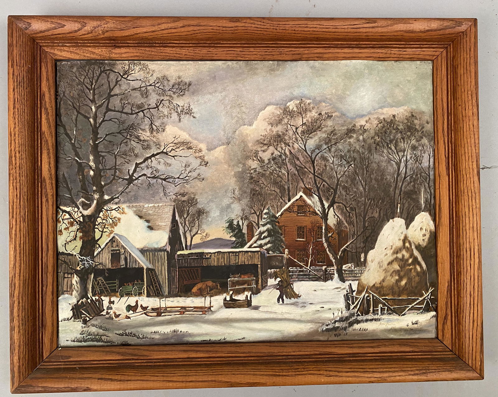 Peter Poskas Watercolor w/House & Barnyard (1 of 7)