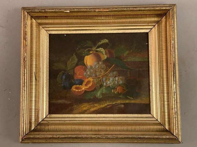 Gold Framed 19th C Still Life, "Ellen" on Reverse (1 of 10)